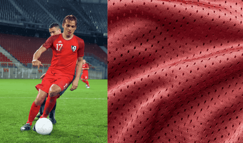 Football jersey fabric details