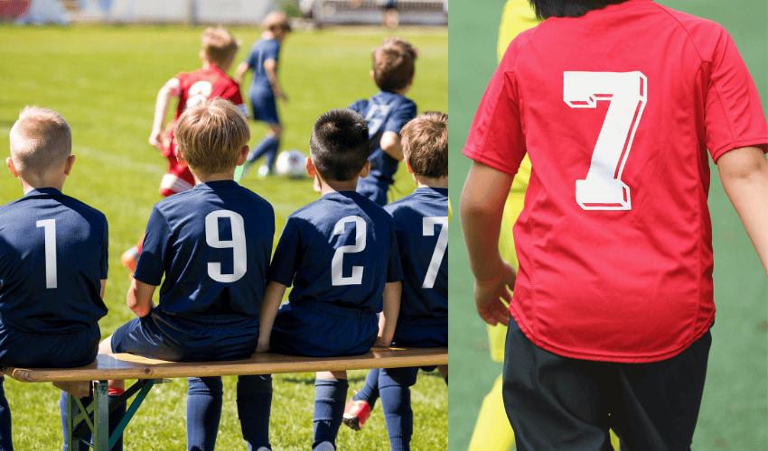 Youth football uniforms
