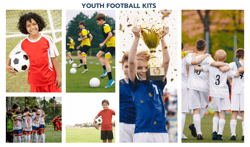 Youth football uniforms