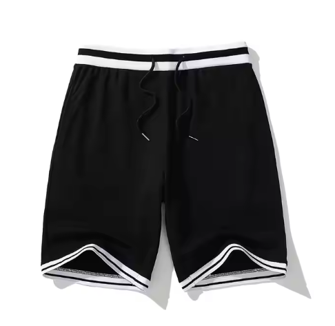 schwarze Mesh-Shorts