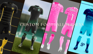 Custom Football Jerseys in various colors